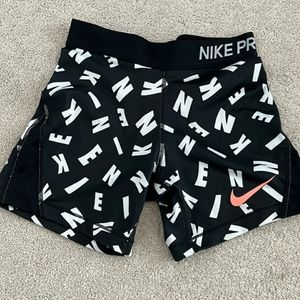 NIKE Girl's pro dri fit spandex shorts